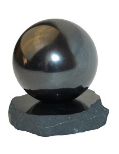 Esfera con peana de Shungita 2