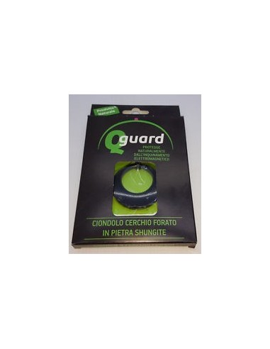 Pendentif rond  perforé en shungite