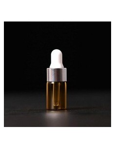 Mini flacon 3 ml avec pipette et capuchon argent 2