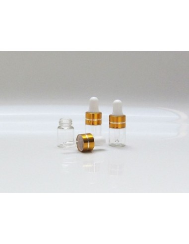 Minibotella gotero 3 ml dorado