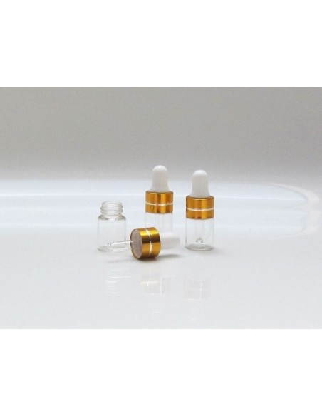 Minibotella gotero 3 ml dorado