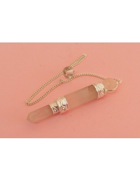 Péndulo varita poder cuarzo rosa