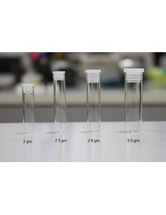 Tube en verre transparent solides 2,8g 2