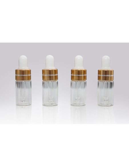 Minibotella gotero 3 ml dorado