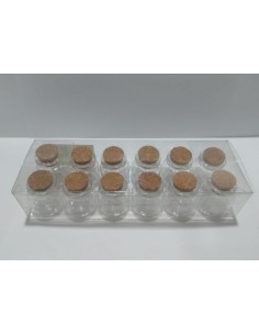 Pequeños frascos Cristal con tapones de corcho