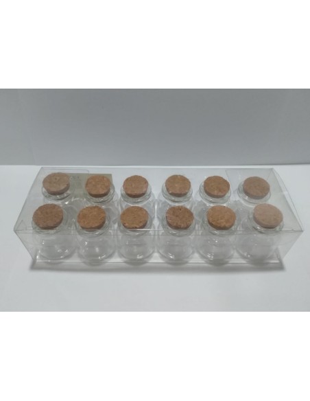 Pequeños frascos Cristal con tapones de corcho