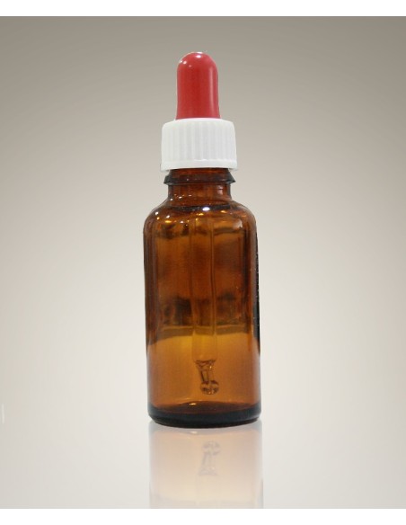 Flacon en verre brun avec compte-gouttes 15 ml 