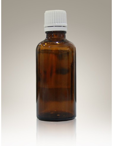 Flacone in vetro ambrato con tappo a vite da 50 ml