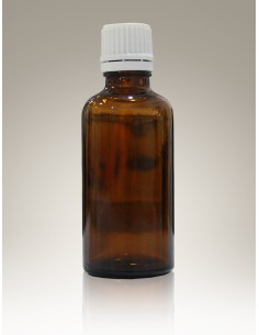 Flacone in vetro ambrato con tappo a vite da 50 ml