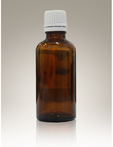 Bouteille flacon ambré 50ml avec bouchon à vis
