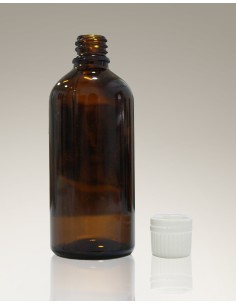 Flacone in vetro ambrato con tappo a vite da 100 ml 2