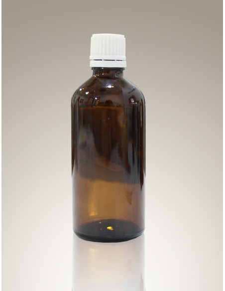 Bouteille flacon ambré 100ml avec bouchon à vis
