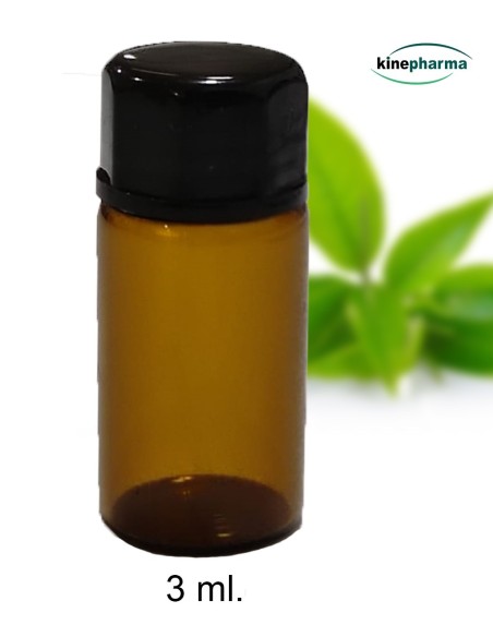 Botella de vidrio ámbar rellenable 3 ml