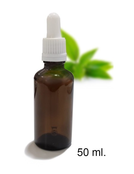 Flacone 50 ml in vetro ambrato con contagocce
