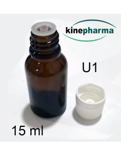 Botellita marrón 15ml con dosificador 