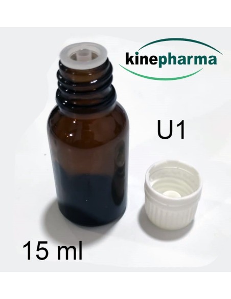 Bouteille15ml brune avec doseur