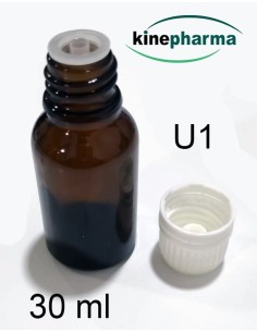 Botellita marrón 15ml con dosificador 