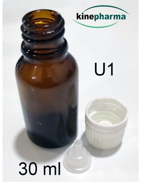 Botellita marrón 15ml con dosificador 