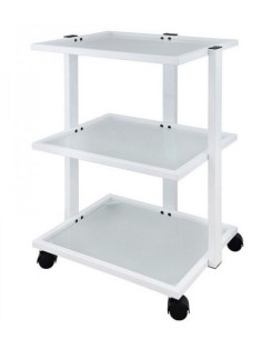 Carrito multifuncional metálico blanco