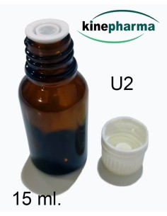 Frasco âmbar, 15 ml conta-gotas U2