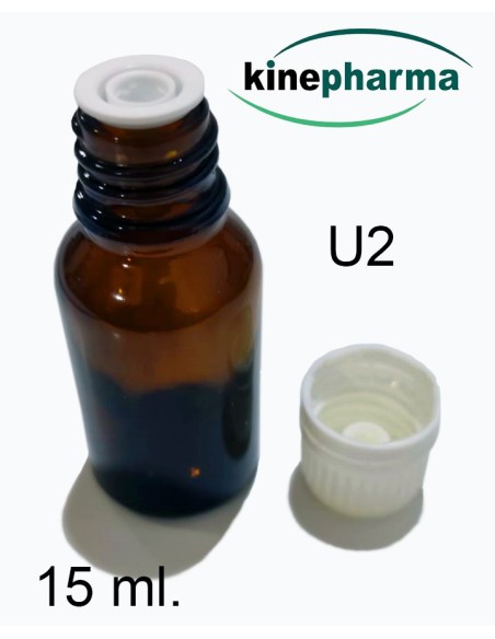 Flacone in vetro ambrato  15 ml con contagocce U2