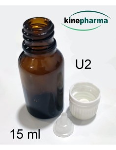 Botella ambar 15 ml cuentagotas U2 2