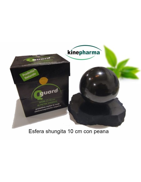 Esfera shungite de 10 cm com base