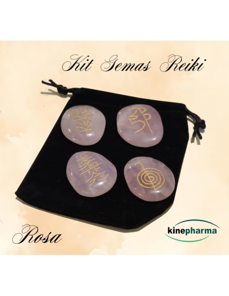 Kit Gemas Reiki Cuarzo Rosa