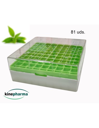 Boîte de stockage cryogénique verte