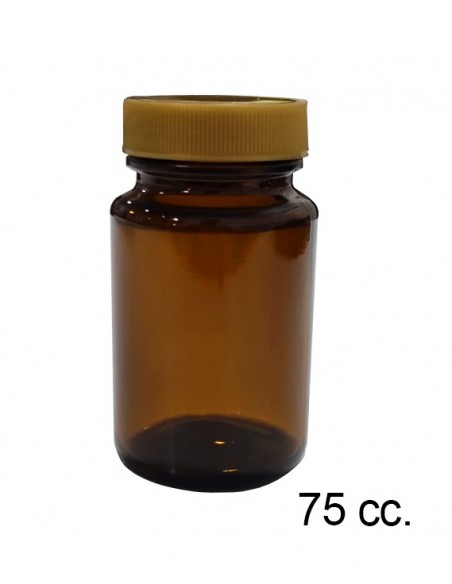 Flaconi ambrati 75 ml - tappo dorato