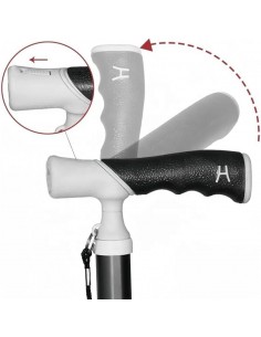 Bastones de titanio plegable mango giratorio 2