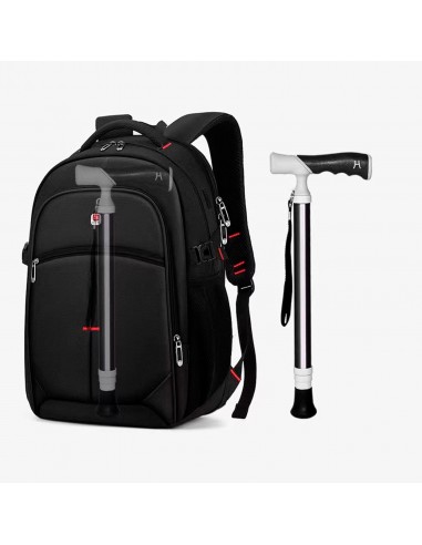 Bastones de titanio plegable mango giratorio