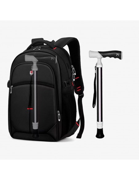 Bastones de titanio plegable mango giratorio