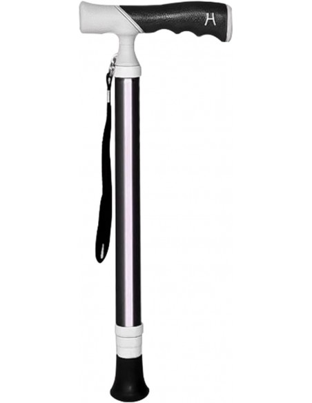 Bastones de titanio plegable mango giratorio