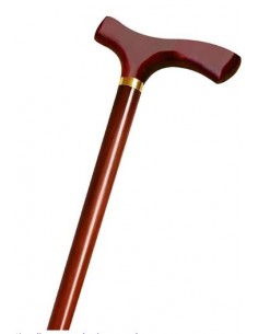 Bastoni legno ergonomico, semi curvo (anello dorato) 2