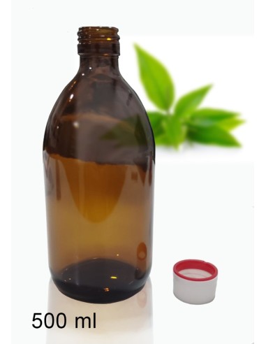 Flacone 500 ml in vetro con tappo a vite