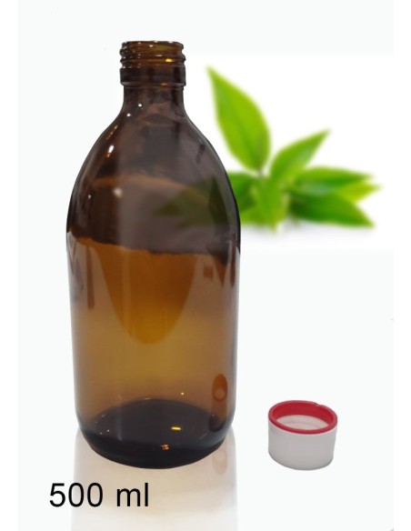 Botella 500 ml con  tapón a rosca