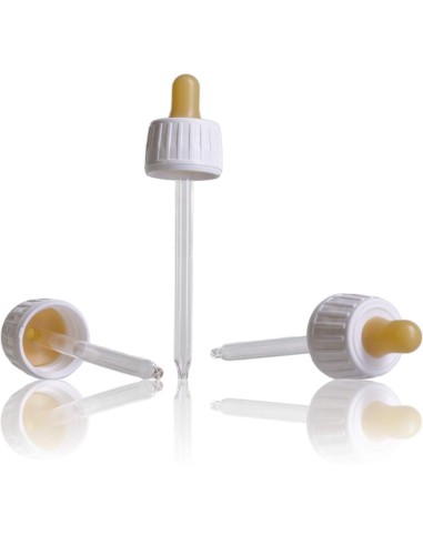 Flacon en verre avec comptegouttes 60ml large bouche