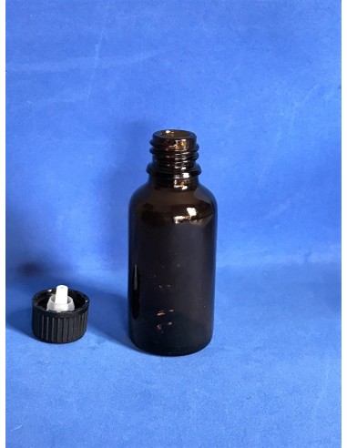 Flacone in vetro ambrato  30 ml con contagocce U2